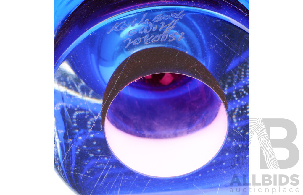 Cool Mid Century Kosta Boda Heavu Vase by Goran Warff