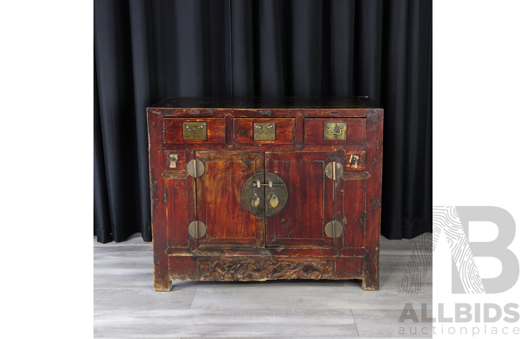Chinese Two Door Timber Sideboard