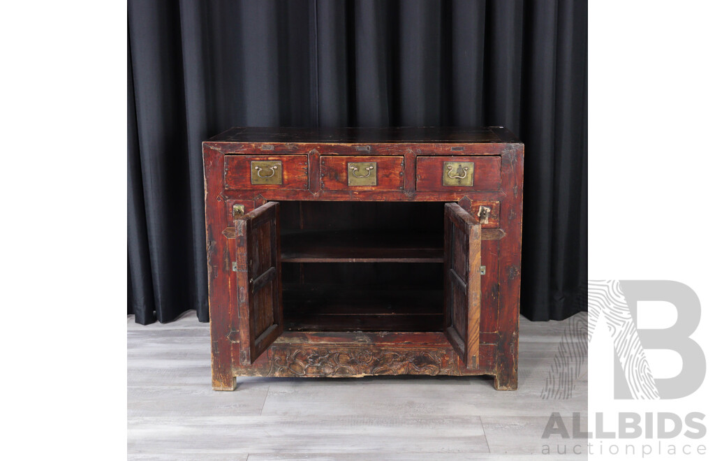 Chinese Two Door Timber Sideboard