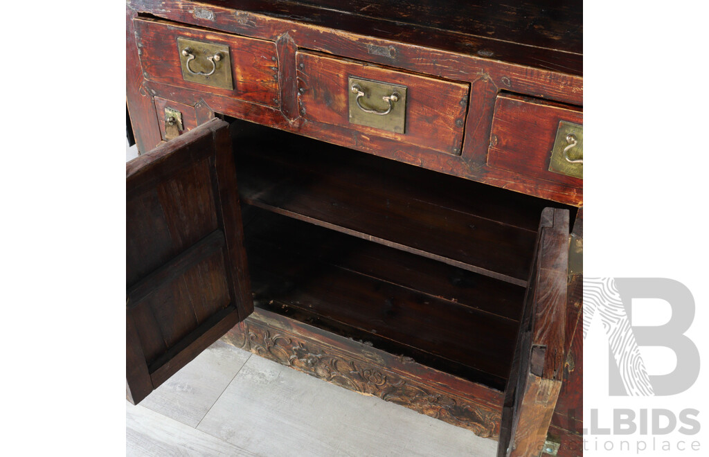 Chinese Two Door Timber Sideboard