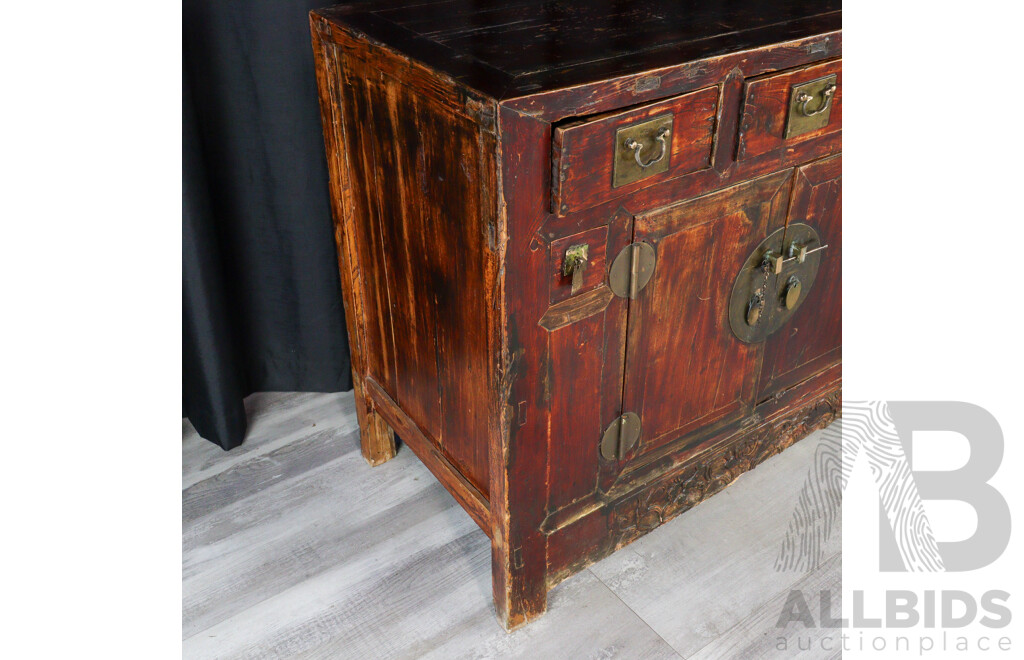Chinese Two Door Timber Sideboard