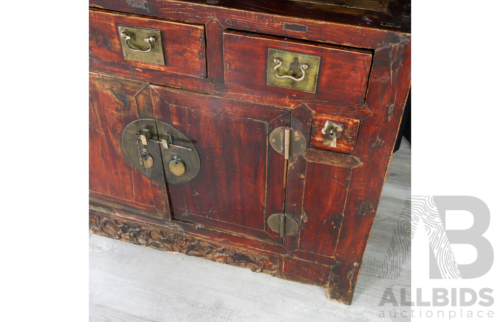 Chinese Two Door Timber Sideboard