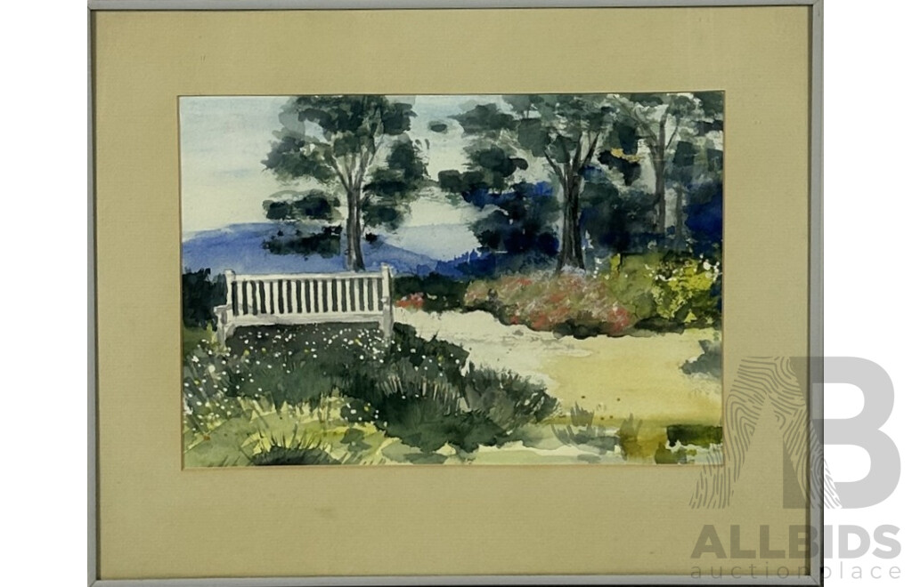 Artist Unknown, (Date Unknown), Solitude Seat, Watercolour on Card, 41 x 51 cm (frame)