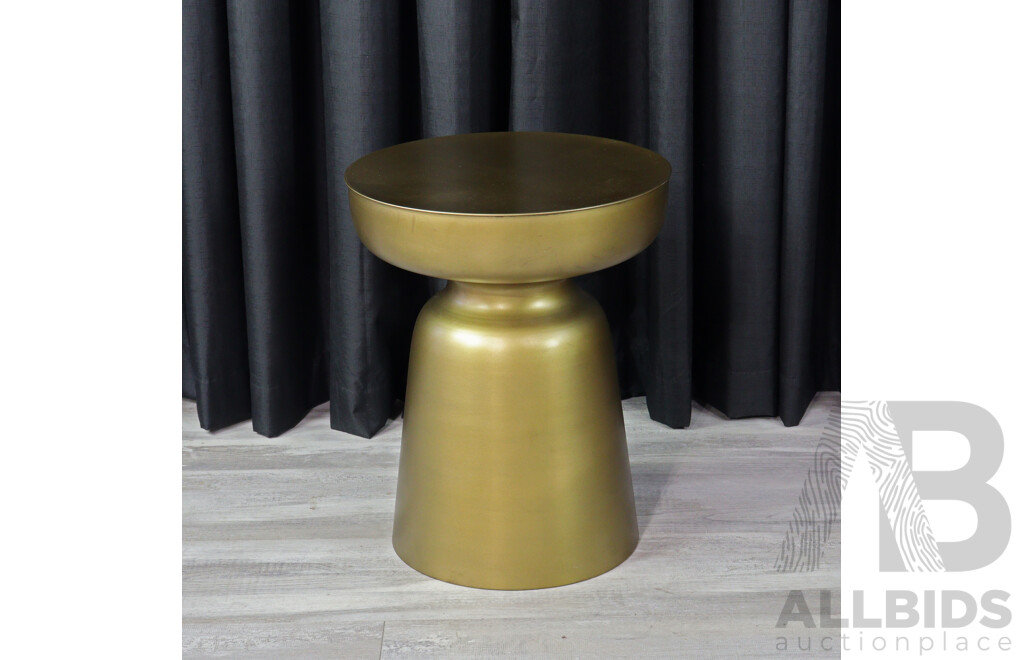 Brass Metal Martini Side Table