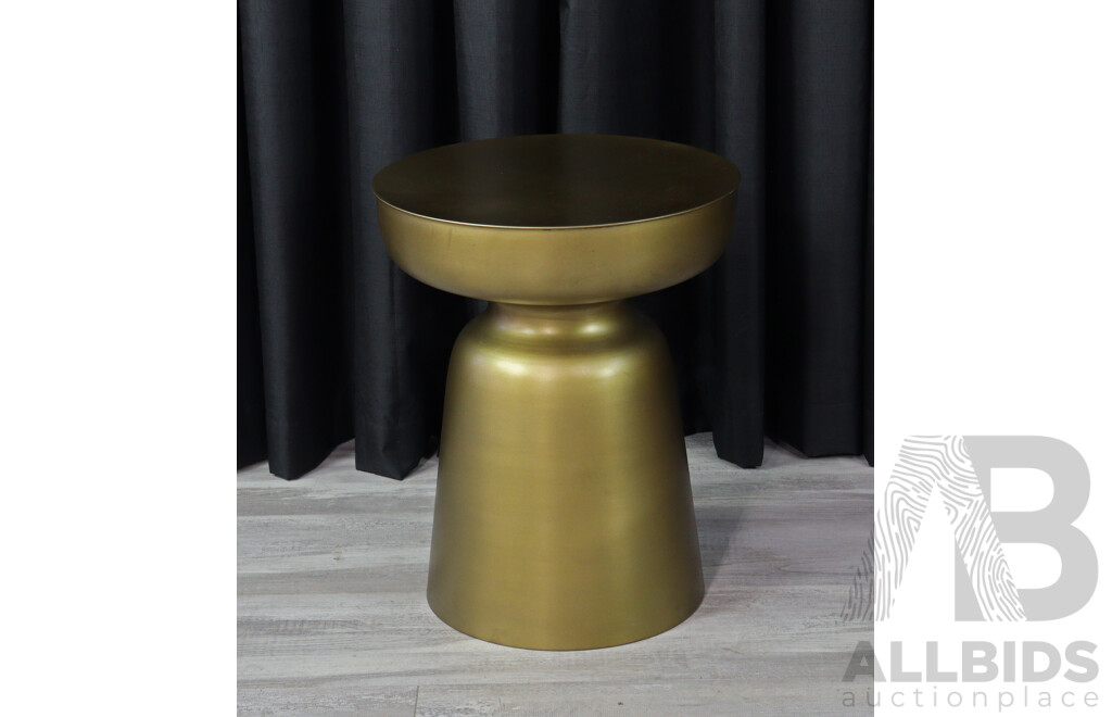 Brass Metal Martini Side Table
