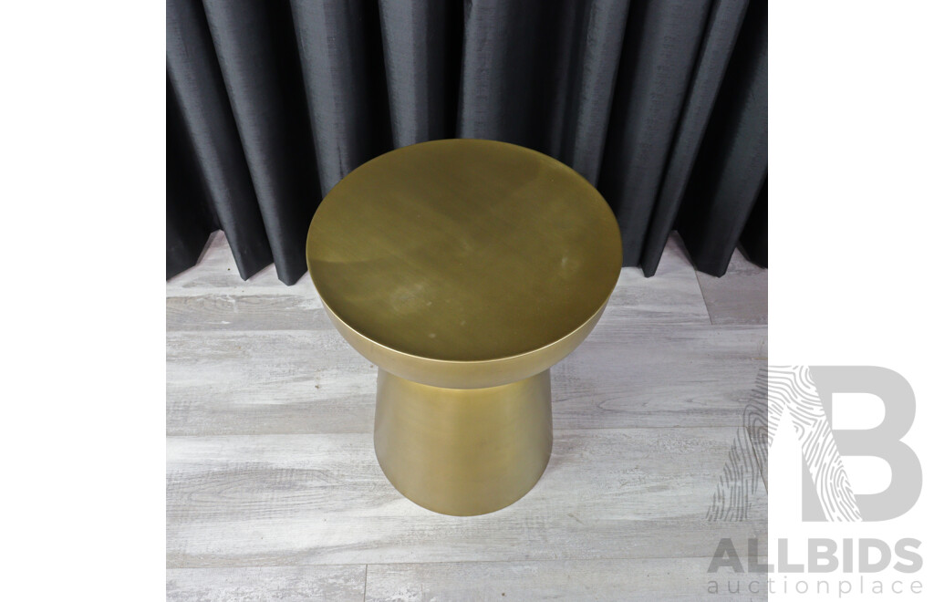 Brass Metal Martini Side Table
