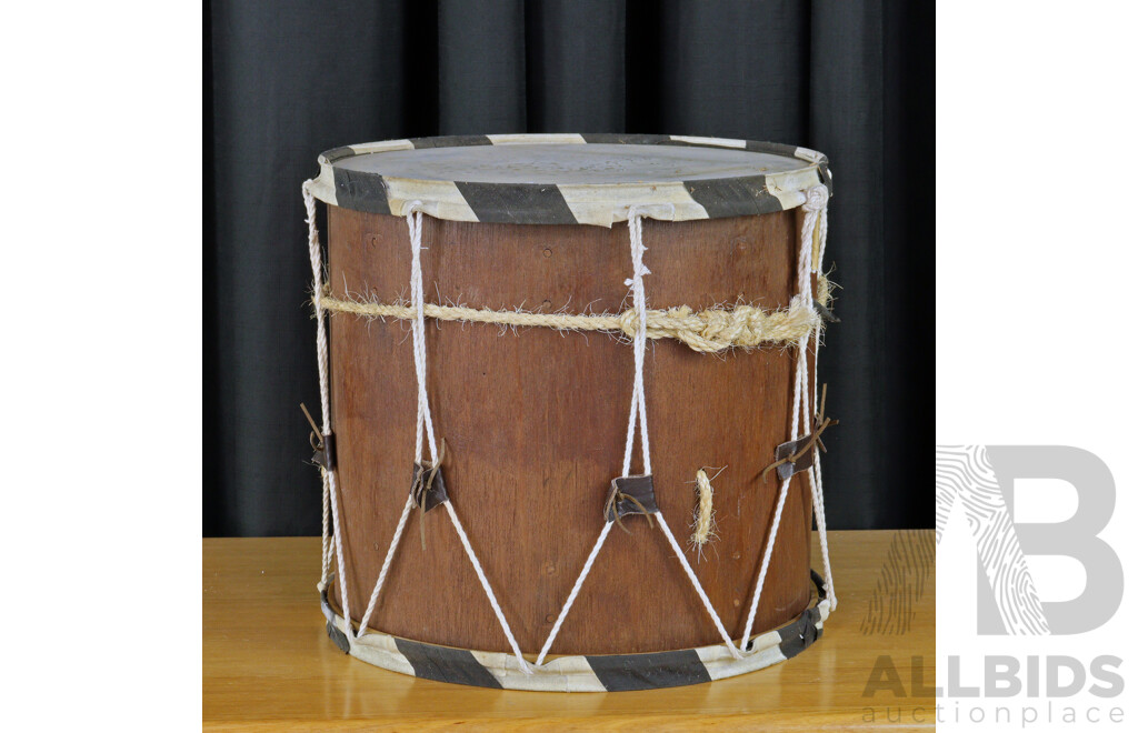 Vintage Timber Framed Marching Band Drum