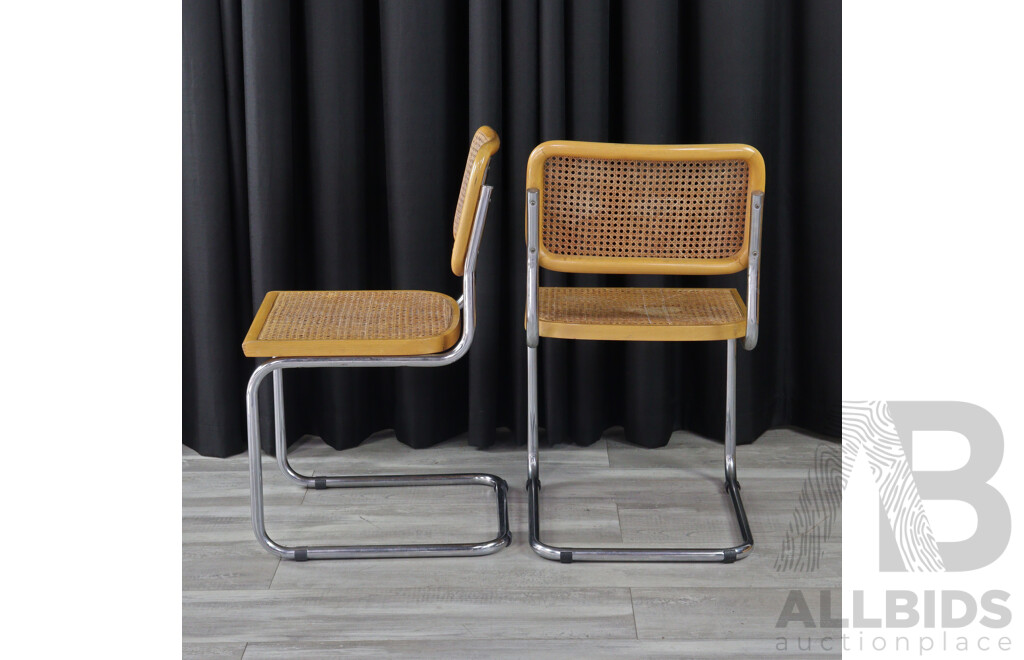 Good Set of Six Cesca Dining Chairs by Marcel Breuer