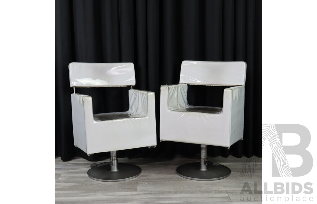 Pair of Maletti Modern Hairdressing Chairs