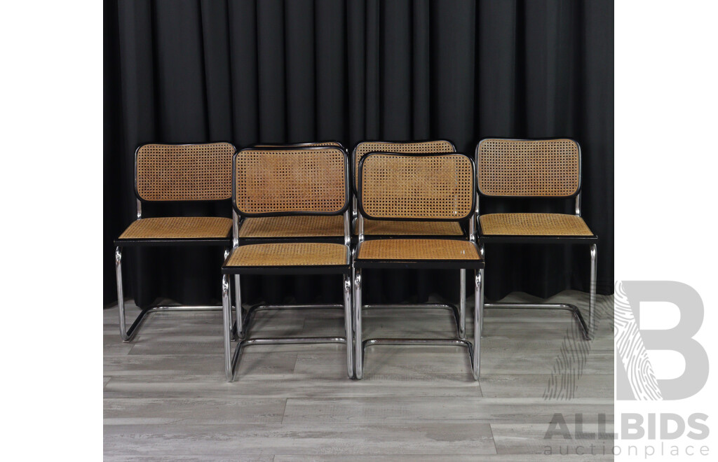 Set of Six Cesca Style Cantre Lever Dining Chairs