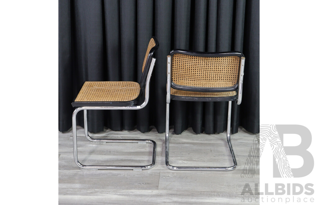 Set of Six Cesca Style Cantre Lever Dining Chairs