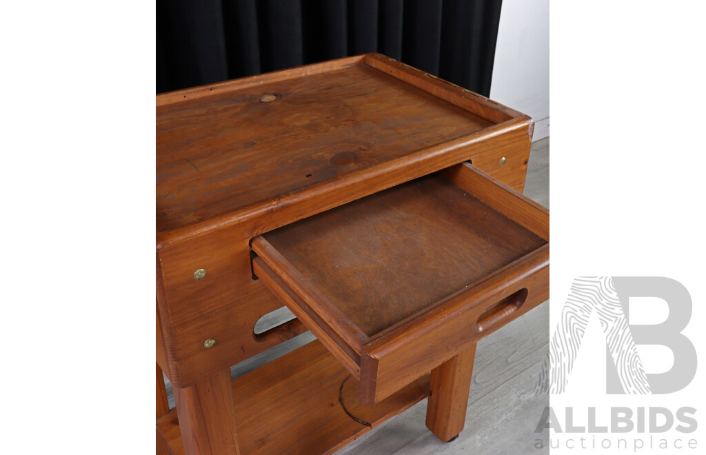 Pine Kitchen Trolley