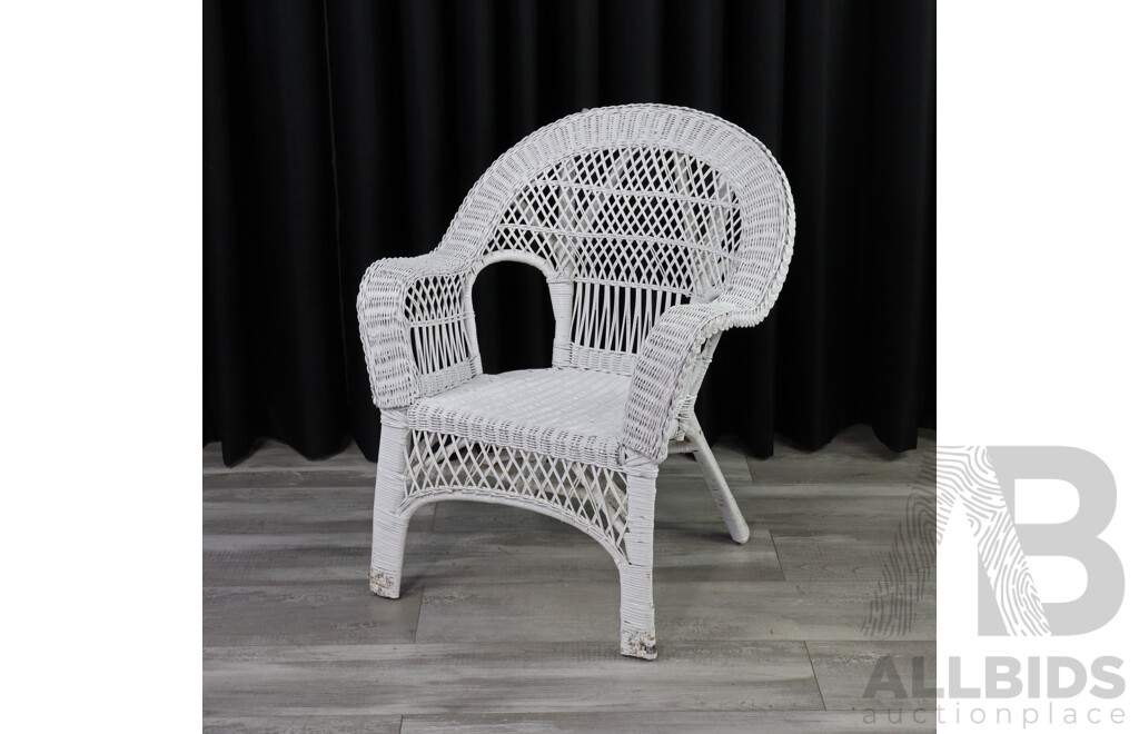 Painted Cane Tub Chair