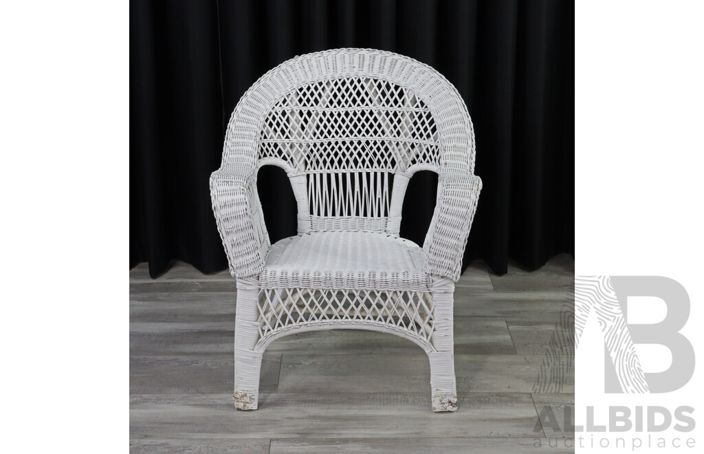 Painted Cane Tub Chair