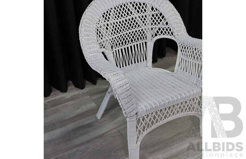 Painted Cane Tub Chair