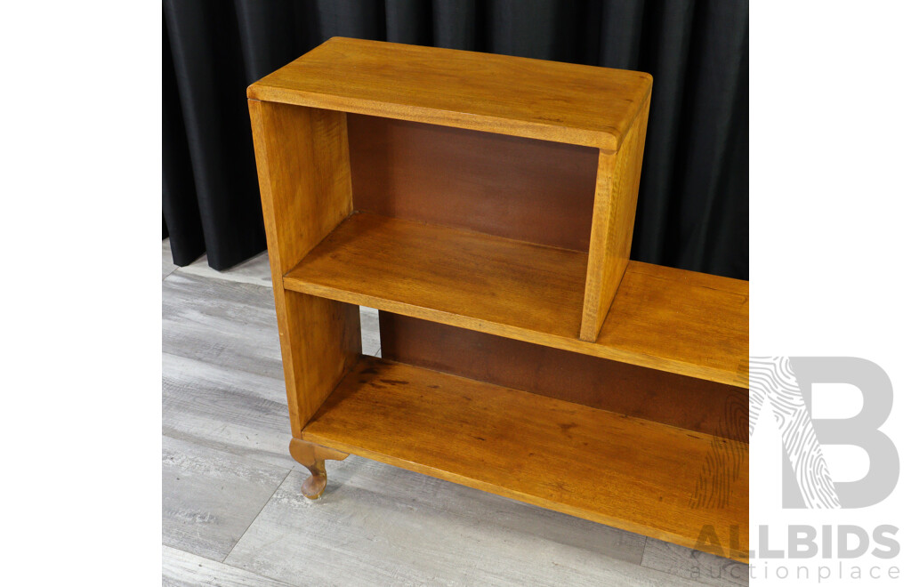 Vintage Maple Stepside Bookcase