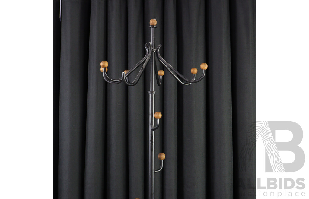 Standing Metal Coat Rack with Umbrella Storage