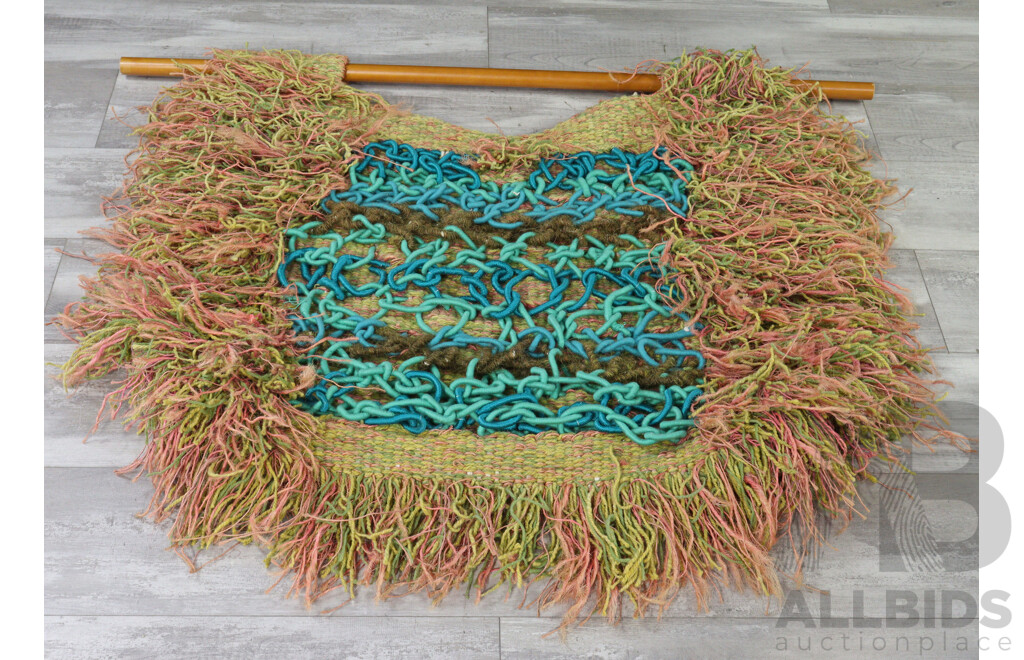 Vintage Woollen Textured Abstract Wall Hanging