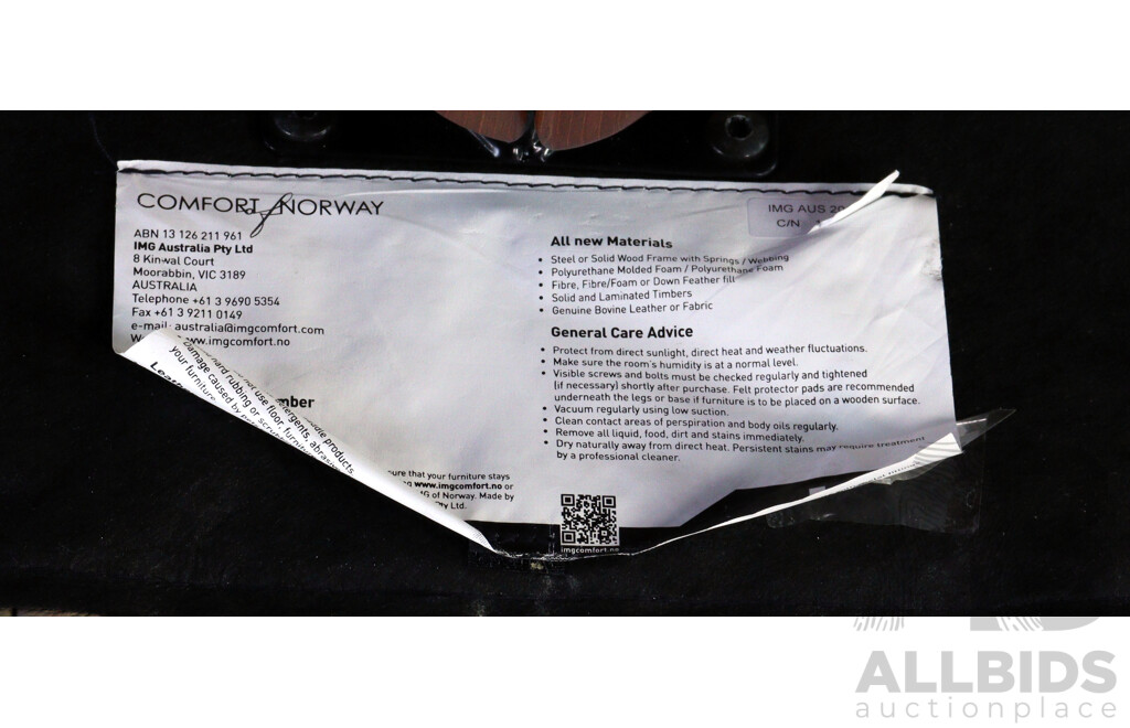 Leather Recliner and Footstool by IMG Norway