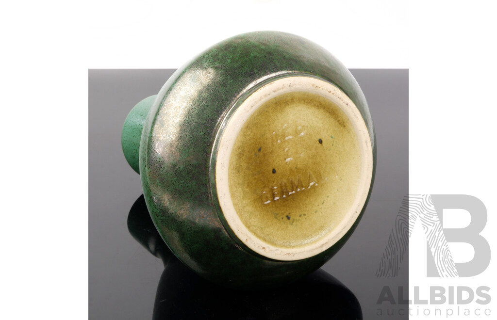 Mid Century West German Green Glazed Ceramic Vase
