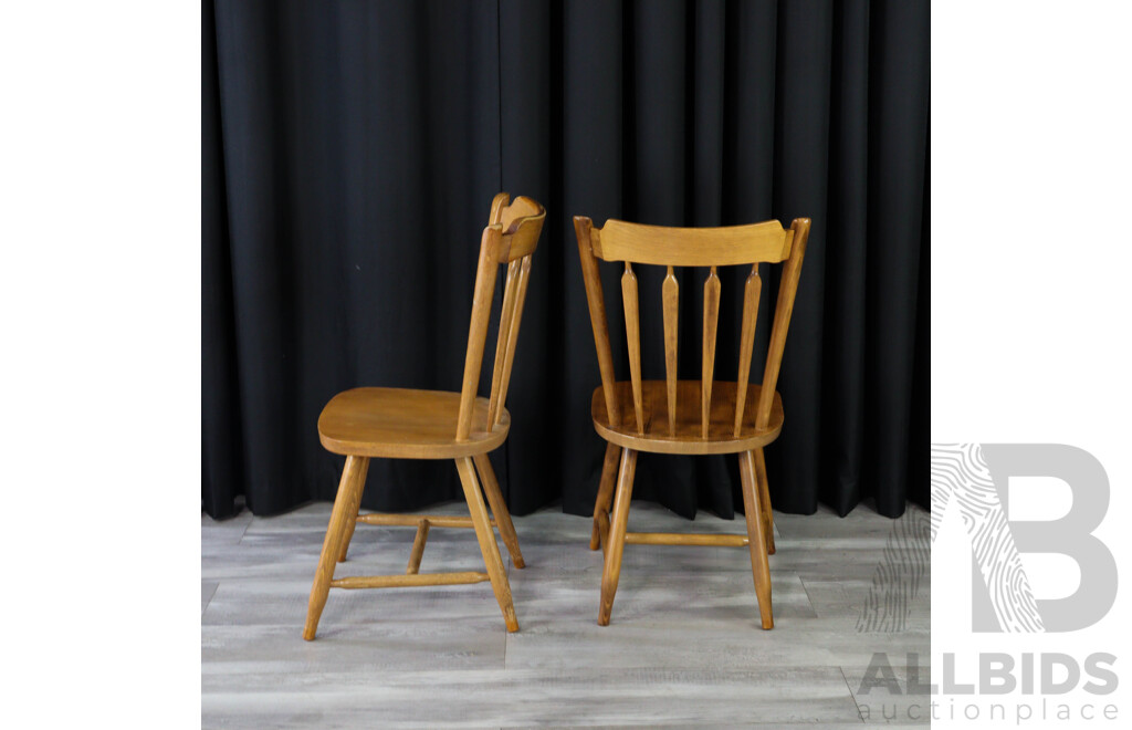 Set of Four Euro Furniture Timber Dining Chairs
