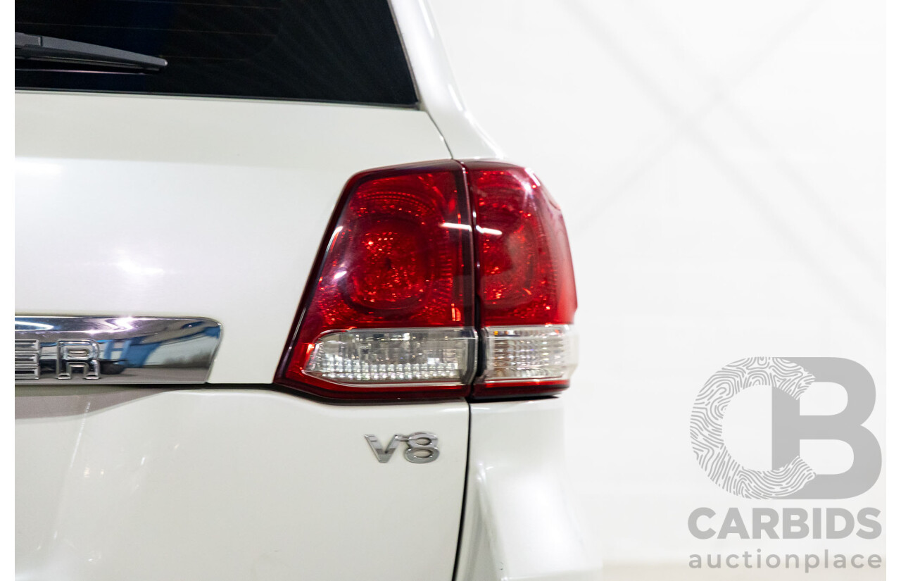 1/2008 Toyota Landcruiser Sahara (4x4) VDJ200R 4d Wagon Crystal Pearl Turbo Diesel V8 4.5L - 7 Seater