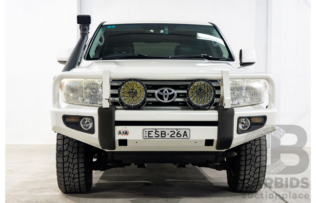1/2008 Toyota Landcruiser Sahara (4x4) VDJ200R 4d Wagon Crystal Pearl Turbo Diesel V8 4.5L - 7 Seater