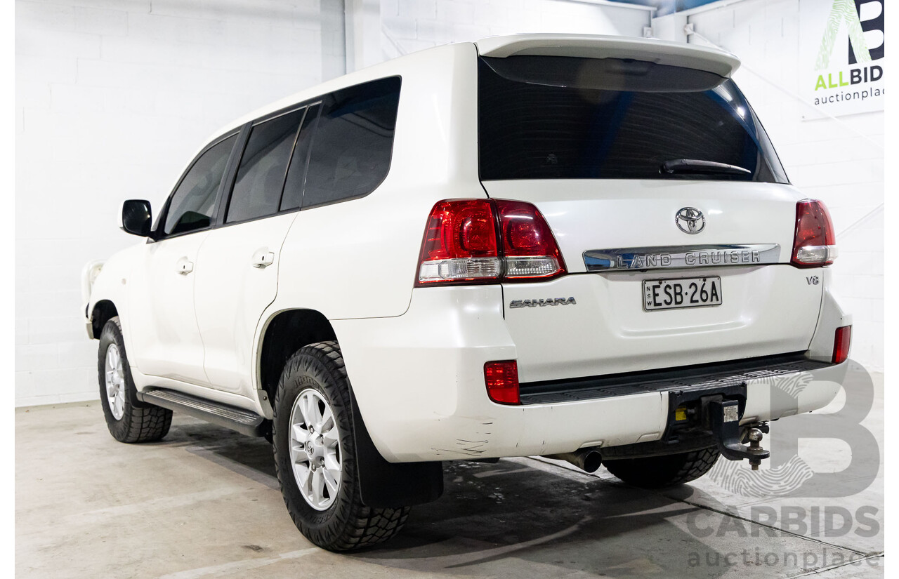 1/2008 Toyota Landcruiser Sahara (4x4) VDJ200R 4d Wagon Crystal Pearl Turbo Diesel V8 4.5L - 7 Seater