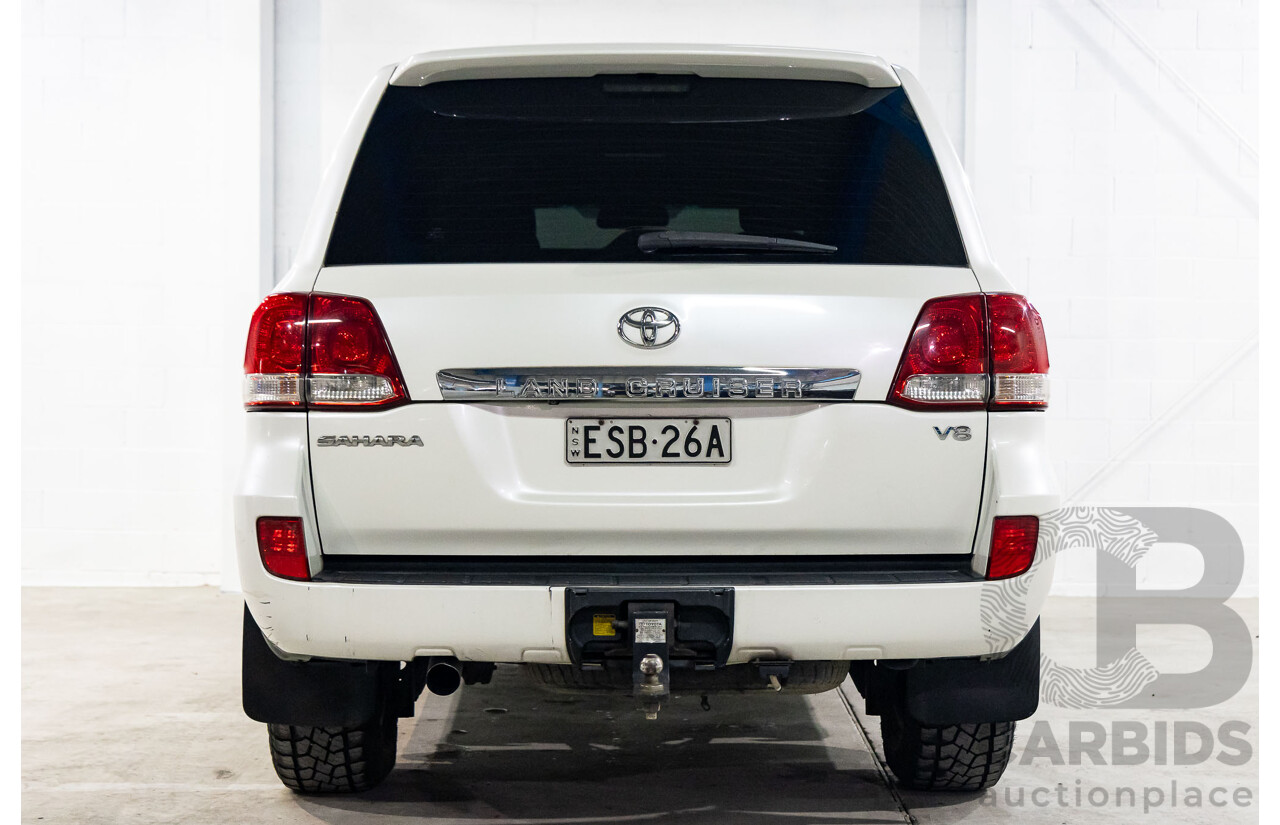1/2008 Toyota Landcruiser Sahara (4x4) VDJ200R 4d Wagon Crystal Pearl Turbo Diesel V8 4.5L - 7 Seater