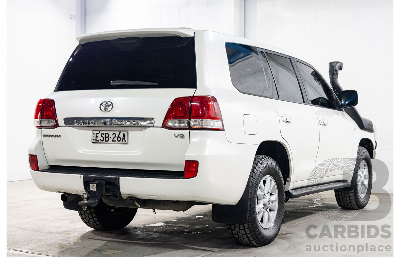 1/2008 Toyota Landcruiser Sahara (4x4) VDJ200R 4d Wagon Crystal Pearl Turbo Diesel V8 4.5L - 7 Seater