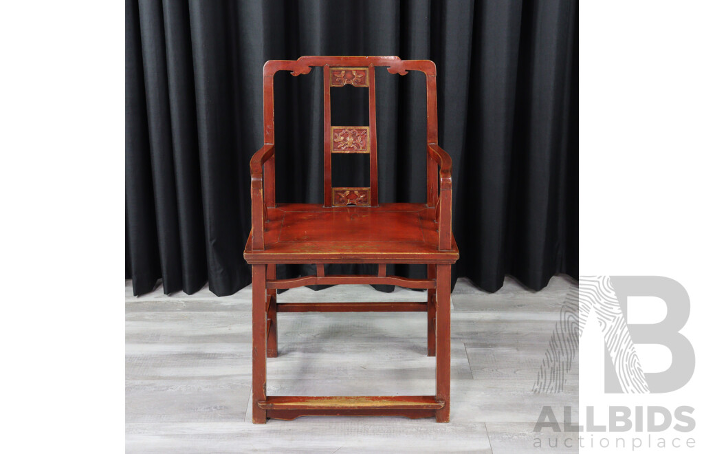 Chinese Painted Carver