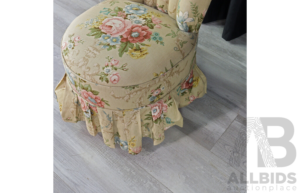 Art Deco Upholstered Bedroom Chair