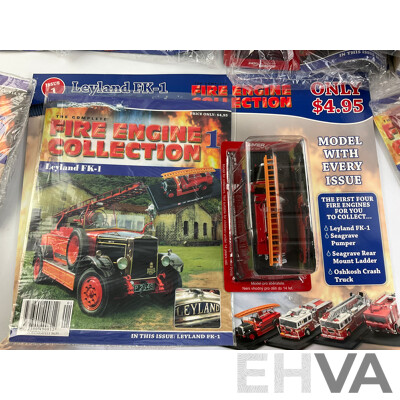 The Fire Engine Collection Magazines and Model Fire Engines in Original Packaging with Folder, Editions 1 Consecutive to 10