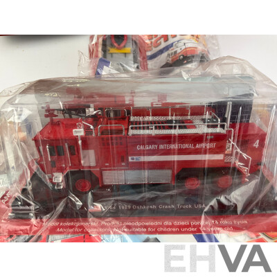 The Fire Engine Collection Magazines and Model Fire Engines in Original Packaging with Folder, Editions 1 Consecutive to 10