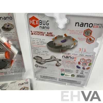 Four Boxed Hex Bug Nano Starter Sets, Two Hex Bug Ants and Seven Hex Bug Newton Series