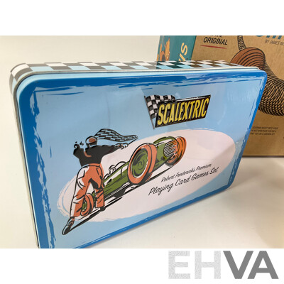James Industries Slinky Dog with Scalextric and Air Mail Par Avion Playing Cards