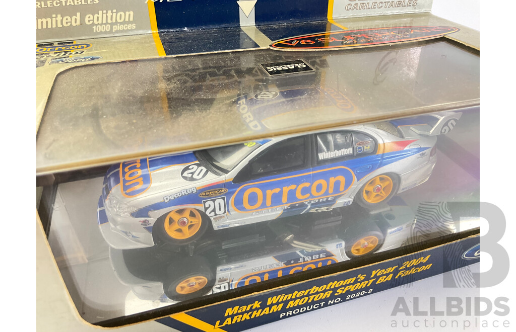 Classic Carlectables Diecast V8 Super Cars, 2004 BA Falcon Larkham Motorsport and Holden VT Commodore Safety Car