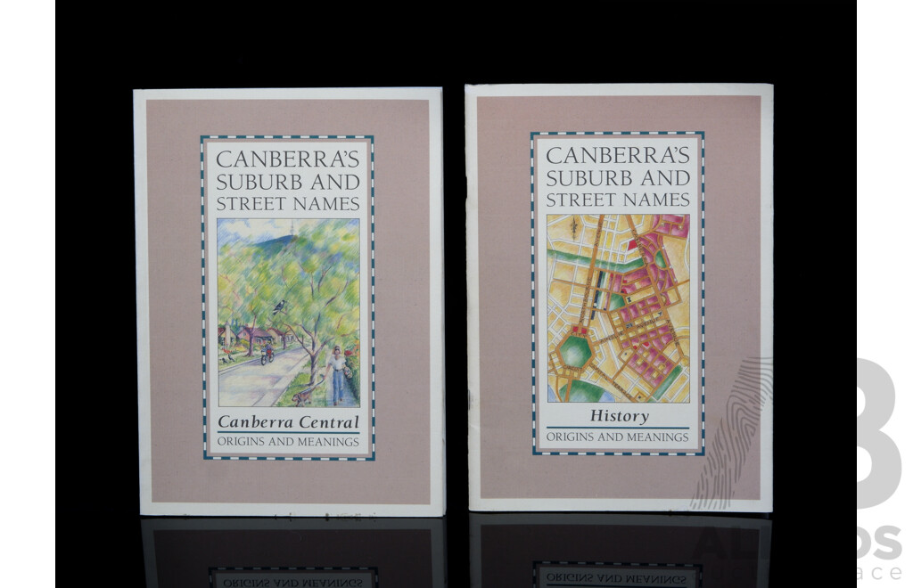 Two Volumes Canberra Suburb Street Names, Central Canberra, Soft Covers