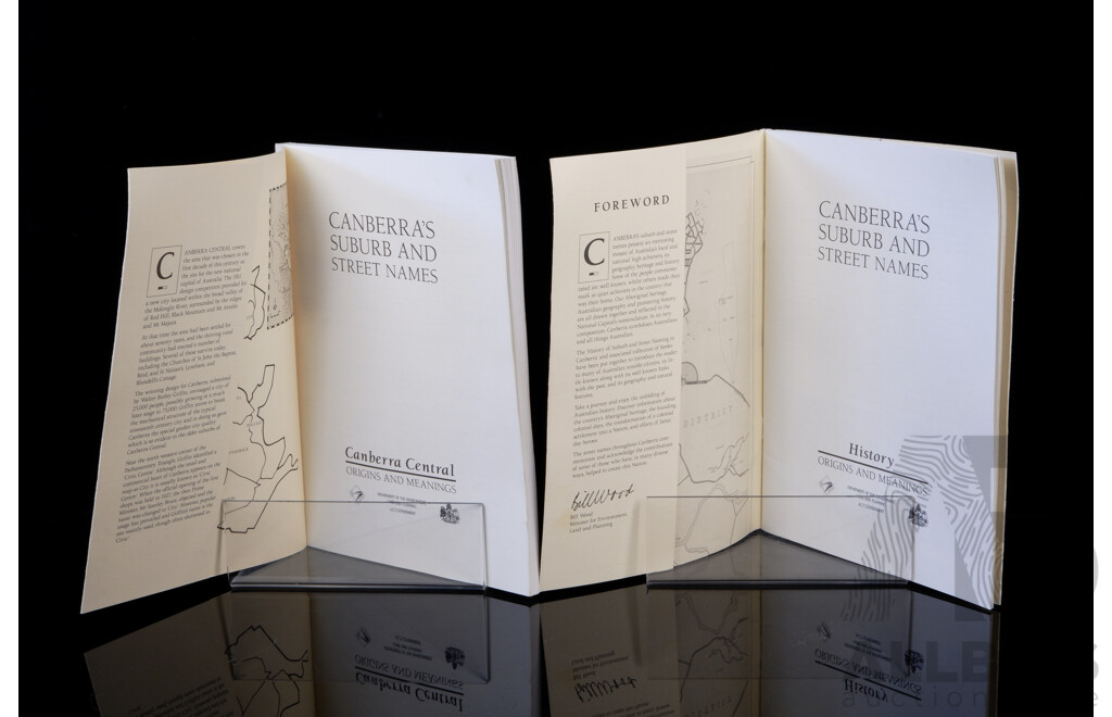 Two Volumes Canberra Suburb Street Names, Central Canberra, Soft Covers
