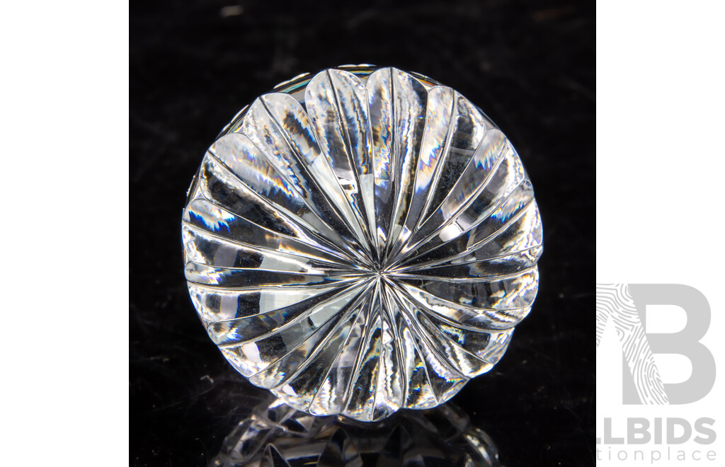 Vintage Waterford Crystal Ships Decanter and Stopper in Lismore Pattern