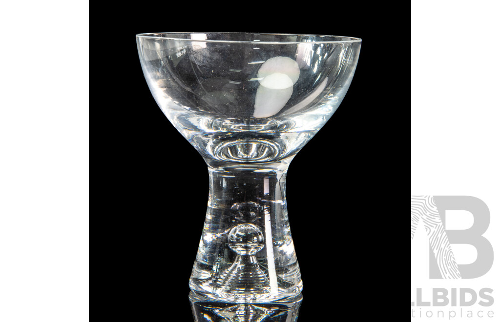 Mid Century Finnish Iittala Corked Niva Carafe with Set Six Tapio Cocktail Glasses by Tapio Wirkkala