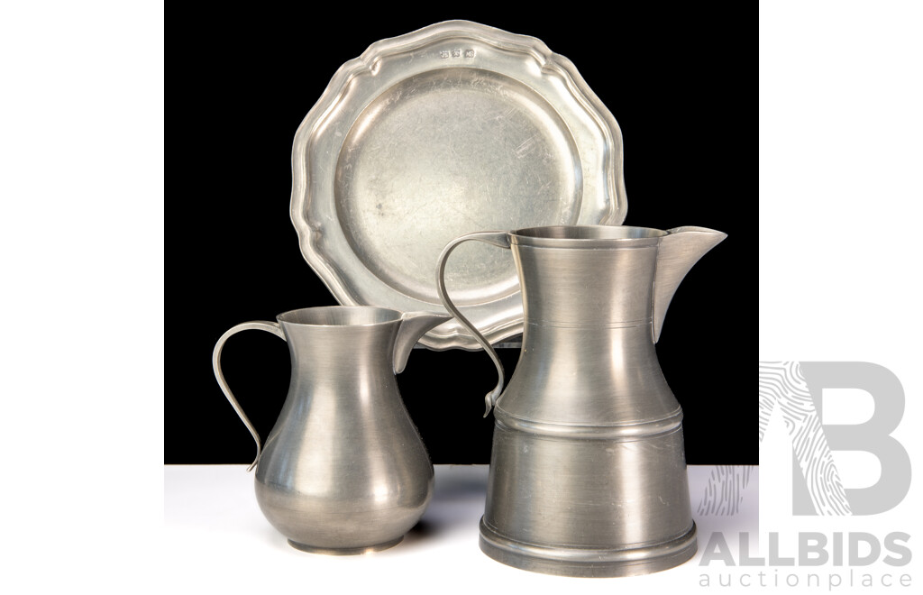 Three Retro Pieces Pewter by John Sommers