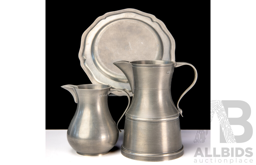 Three Retro Pieces Pewter by John Sommers
