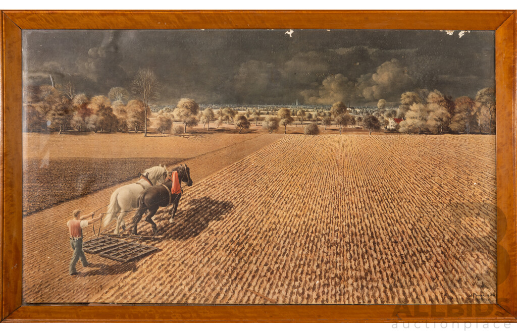 Werner Piener, (20th Century, German, 1897-1984), Good Earth (1933), Almost Antique Colour Reproduction Print From 1935 After Original, 58 x 95 cm