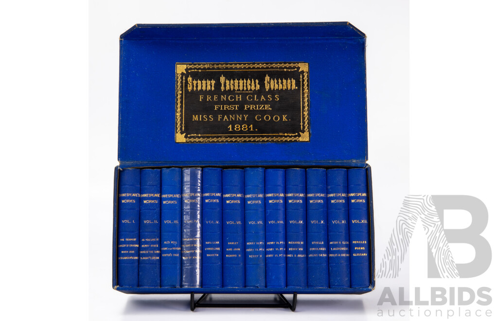 Complete Works of Shakespeare Miniature Bound Books in Case