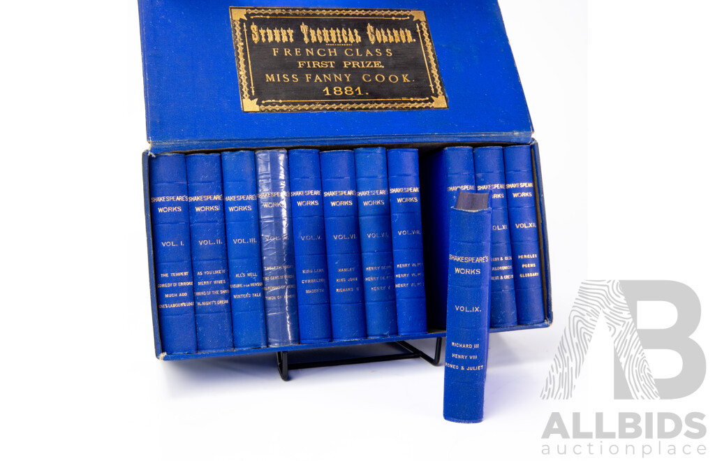 Complete Works of Shakespeare Miniature Bound Books in Case