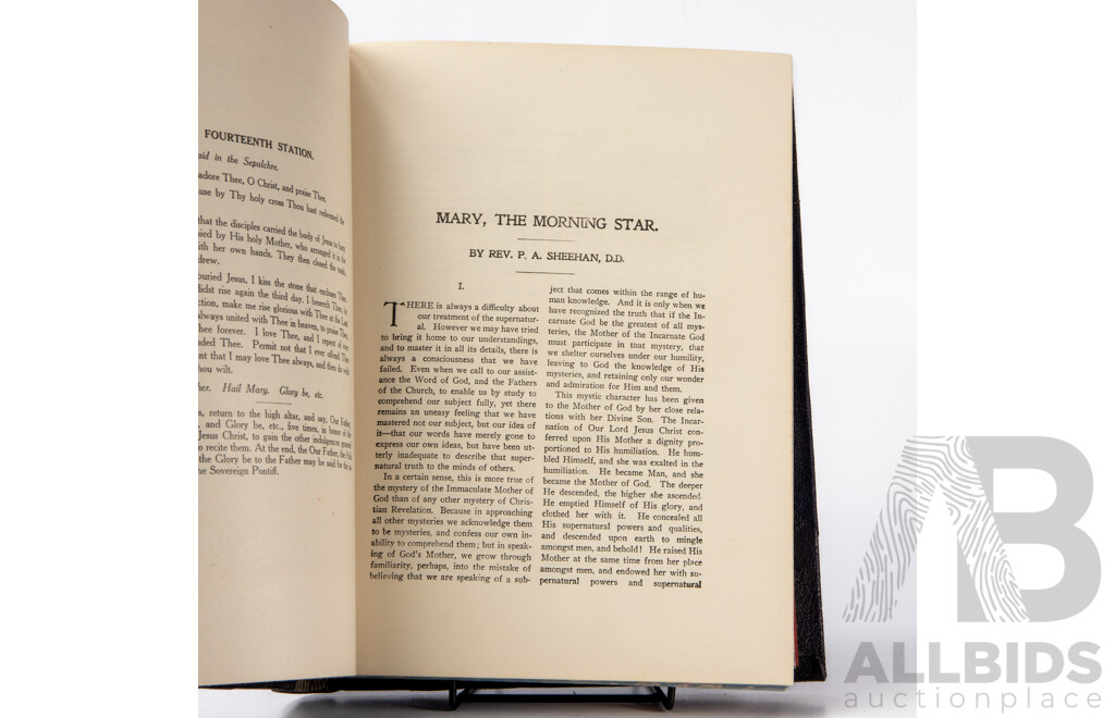 Collection of Three Antique Leather Bound Pictorial Reference Books