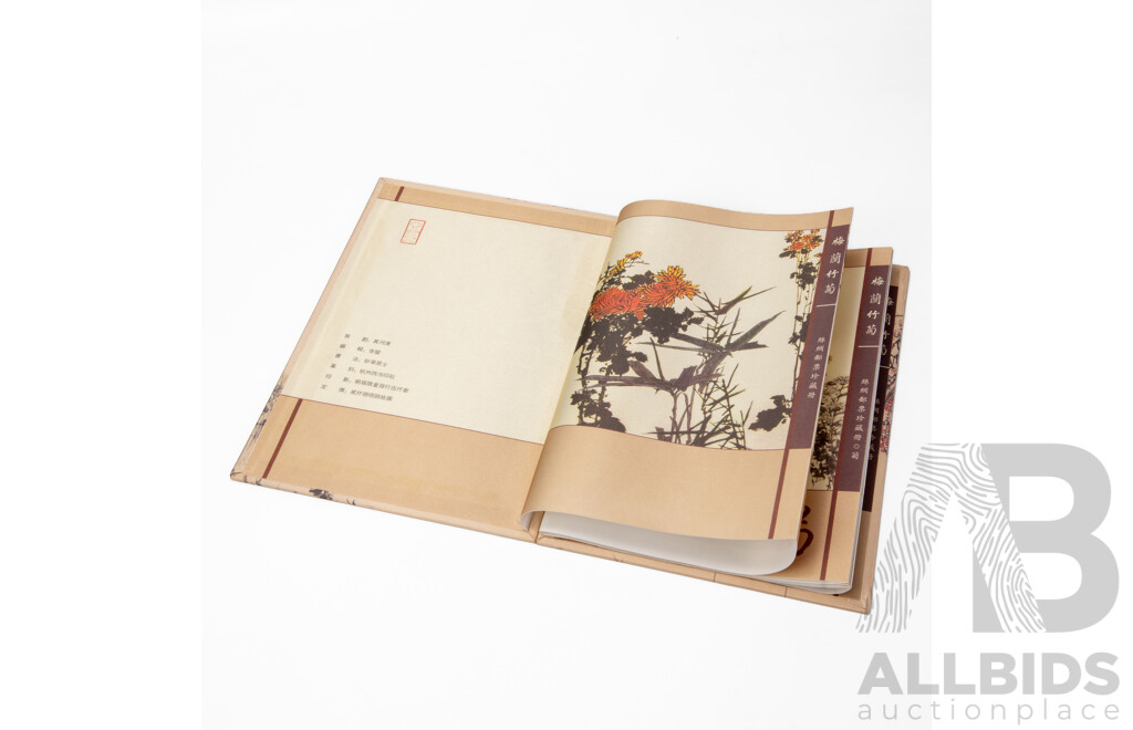 Stamp Album of Plum Orchid Bamboo and Chrysanthemum in Silk Version
