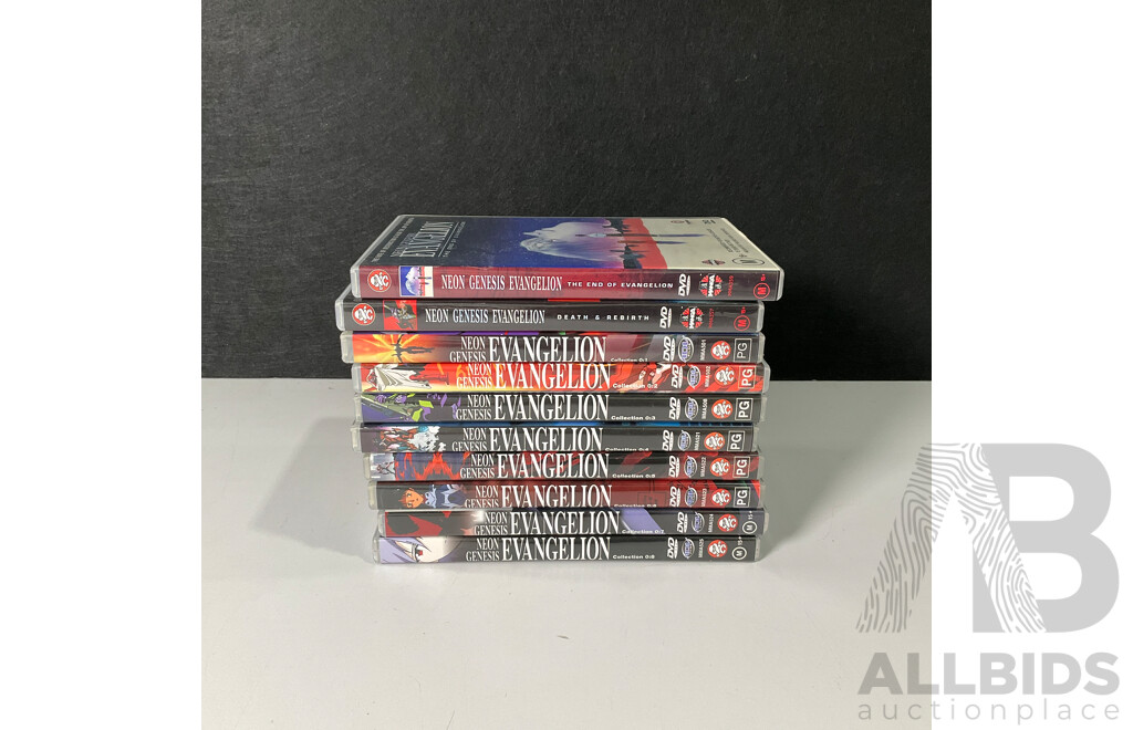 Set of Neon Genesis Evangelion DVDs