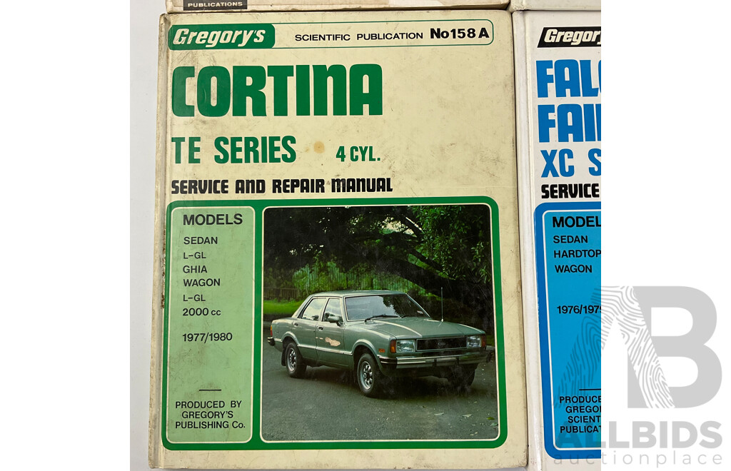 Vintage Ford Workshop Manuals Including Falcon XK-XW, Falcon XC Series, Cortina TE Series, Laser Meteor KC-GC Series
